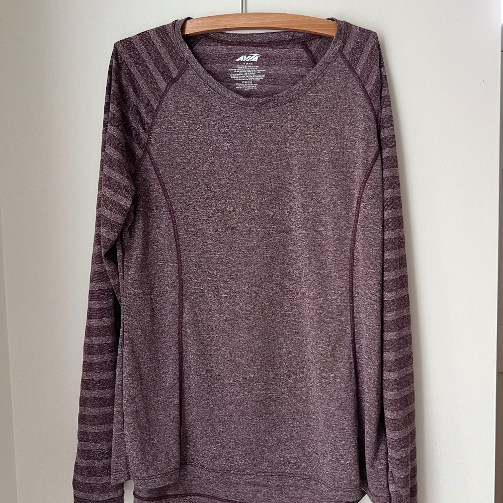 Maroon Athletic Long Sleeve Shirt